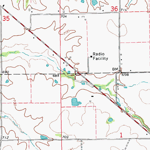 Topographic Map of Hibner School (historical), IL