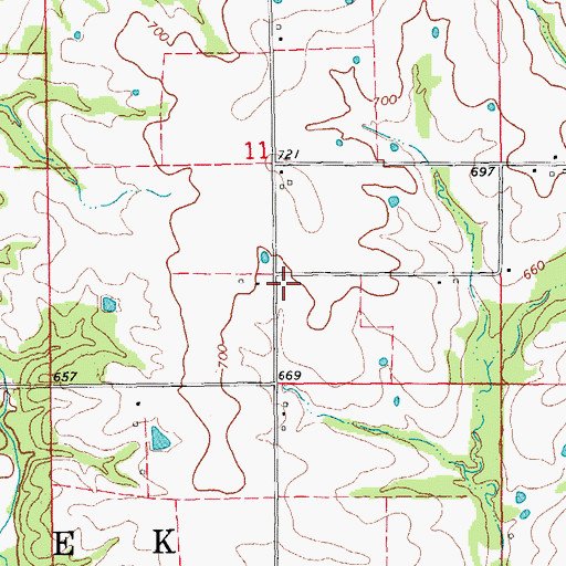 Topographic Map of Center School (historical), IL