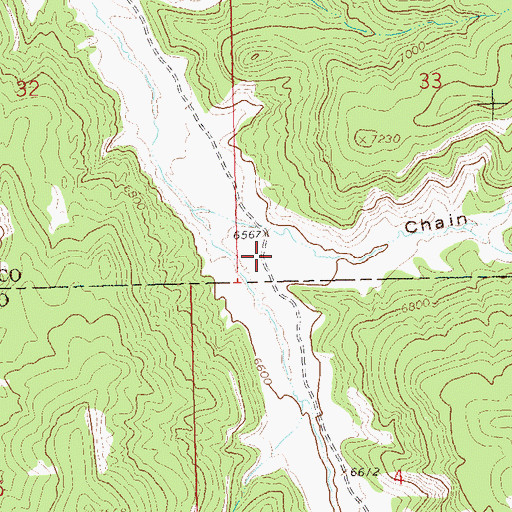 Topographic Map of Chain Canyon, CO