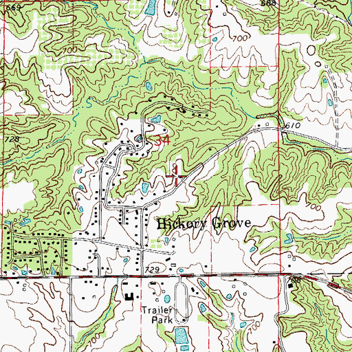 Topographic Map of Saint Ludgerus School (historical), IL