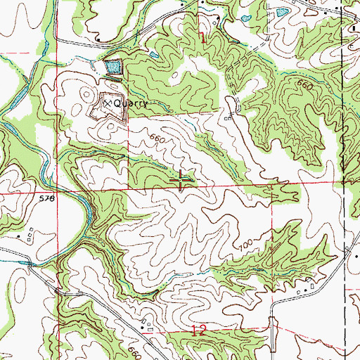 Topographic Map of Union School (historical), IL