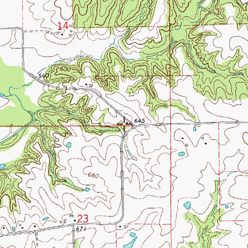 Topographic Map of Whiteoak School (historical), IL