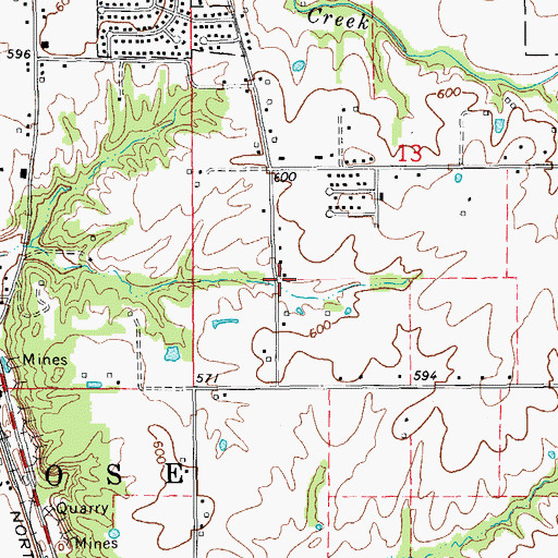 Topographic Map of Mound School (historical), IL
