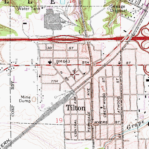 Topographic Map of Vandercook, IL