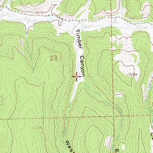 Topographic Map of West Timber Canyon, CO