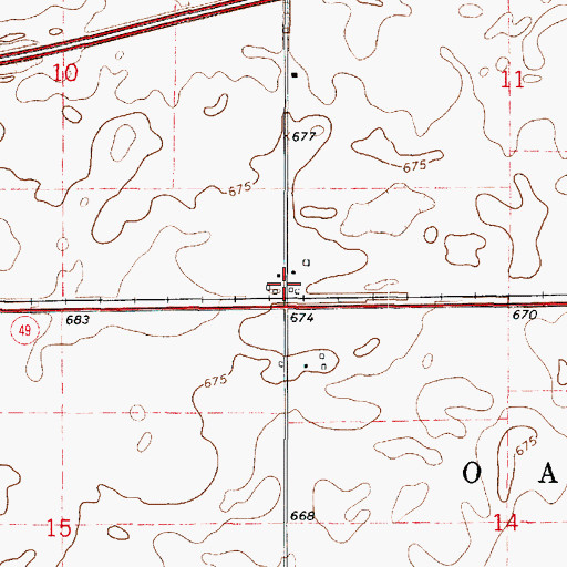 Topographic Map of Rumpler, IL