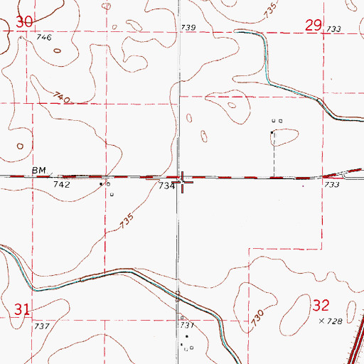 Topographic Map of Fiedler School (historical), IL