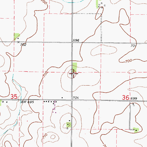 Topographic Map of Locust Grove School (historical), IL