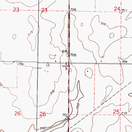 Topographic Map of South Prairie School (historical), IL