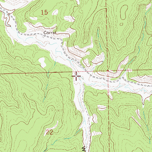 Topographic Map of West End Canyon, CO