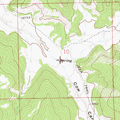 Topographic Map of Cow Canyon, CO