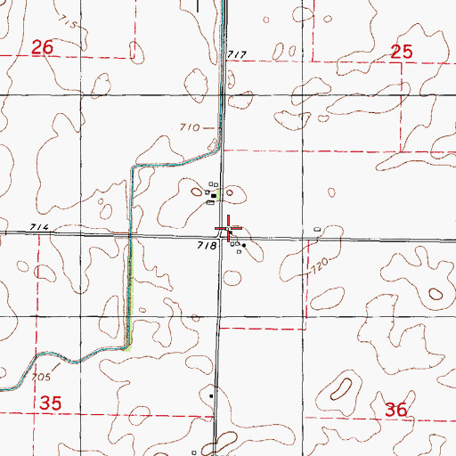 Topographic Map of Excelsior School (historical), IL