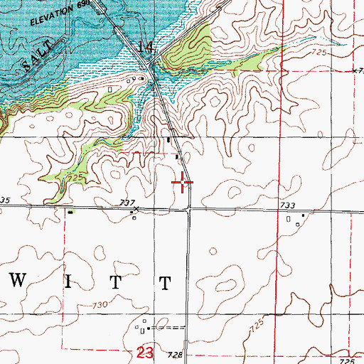 Topographic Map of Swigart School (historical), IL
