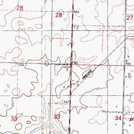 Topographic Map of Turner School (historical), IL