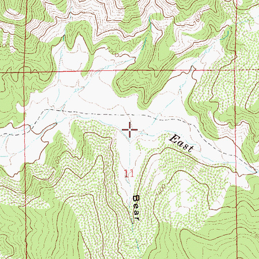 Topographic Map of Bear Canyon, CO
