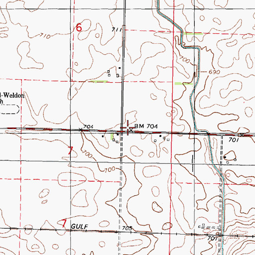 Topographic Map of Western School (historical), IL