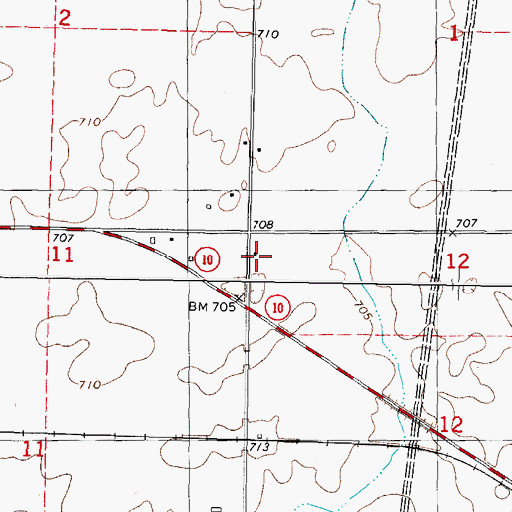 Topographic Map of Fairview School (historical), IL