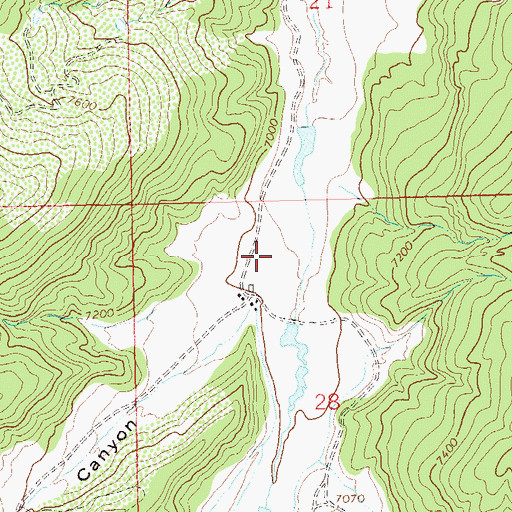 Topographic Map of Trail Canyon, CO