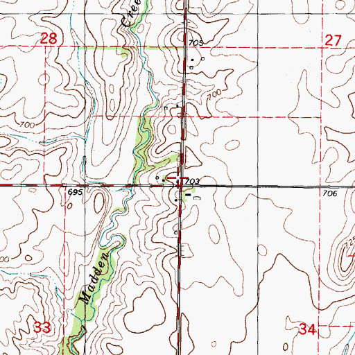Topographic Map of Sunny Mound School (historical), IL