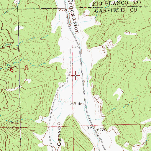 Topographic Map of Trail Canyon, CO