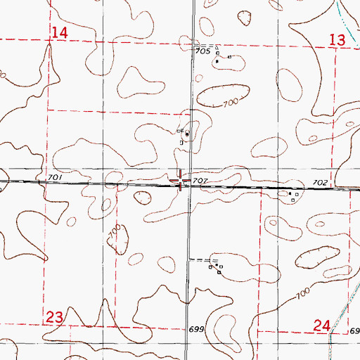 Topographic Map of Prairie View School (historical), IL