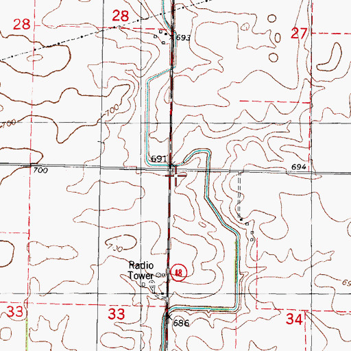 Topographic Map of Prospect School (historical), IL