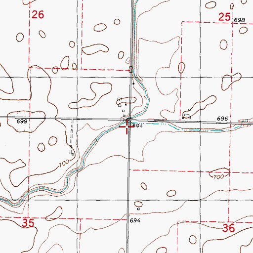 Topographic Map of Enterprise School (historical), IL