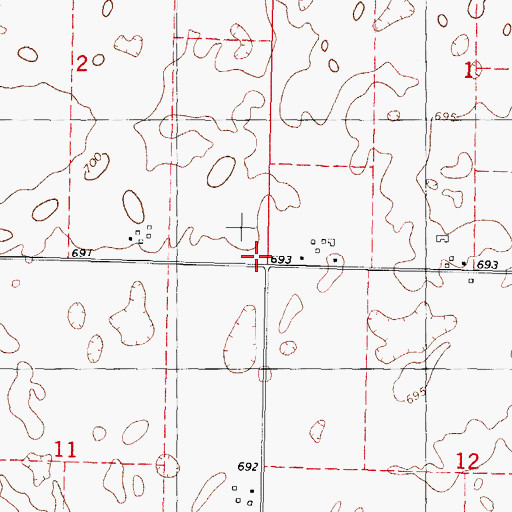 Topographic Map of New Union School (historical), IL