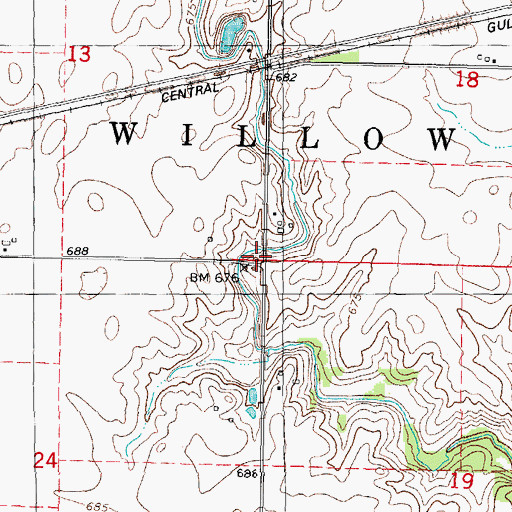 Topographic Map of East Cisco School (historical), IL