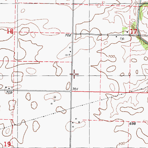 Topographic Map of Ashland School (historical), IL