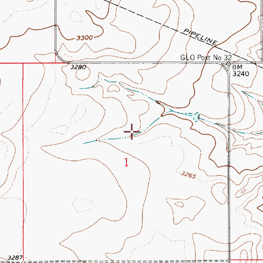 Topographic Map of Liberty County, MT