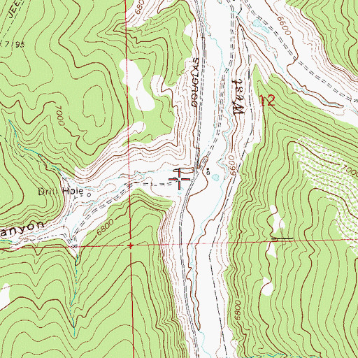 Topographic Map of Wolf Canyon, CO