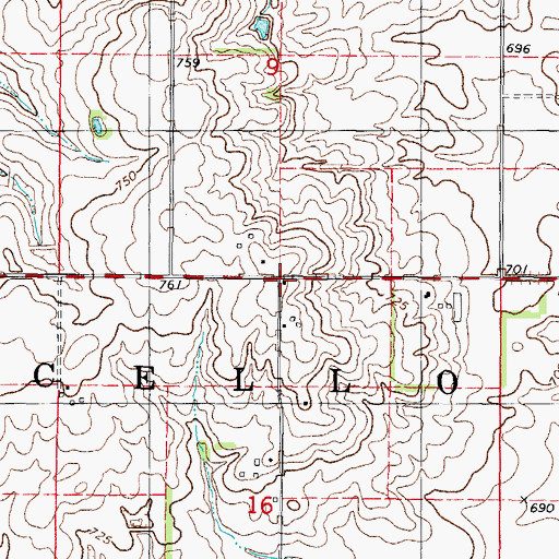 Topographic Map of Ridge School (historical), IL