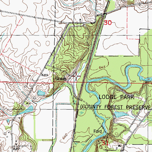 Topographic Map of Buck Pond (historical), IL