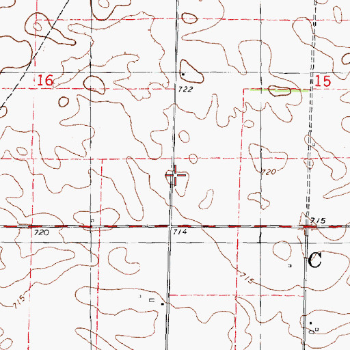 Topographic Map of Central School (historical), IL