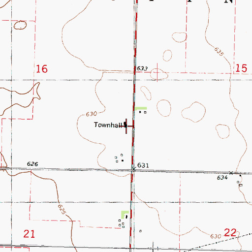 Topographic Map of Austin Townhall, IL