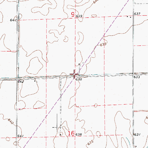 Topographic Map of Balthazor School (historical), IL