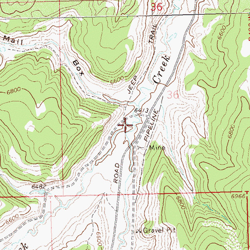 Topographic Map of West Creek, CO