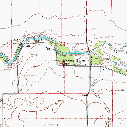 Topographic Map of Bloom School (historical), IL