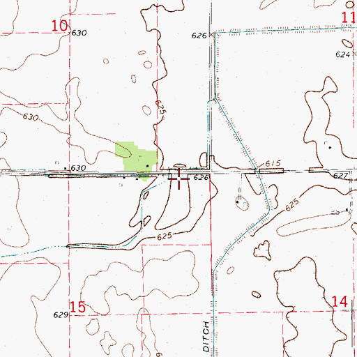 Topographic Map of Bracken School (historical), IL