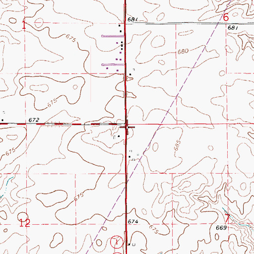 Topographic Map of Chipman School (historical), IL