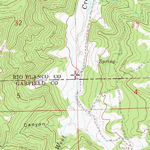 Topographic Map of East Branch West Creek, CO