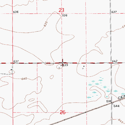 Topographic Map of Dupis School (historical), IL