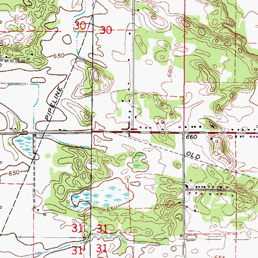 Topographic Map of Forman School (historical), IL