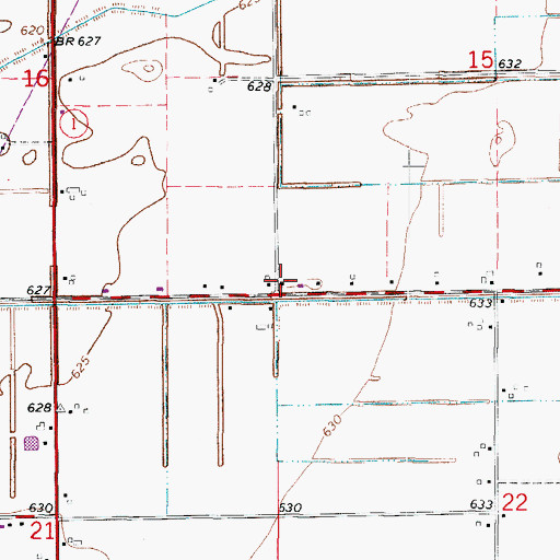 Topographic Map of Frogtown School (historical), IL