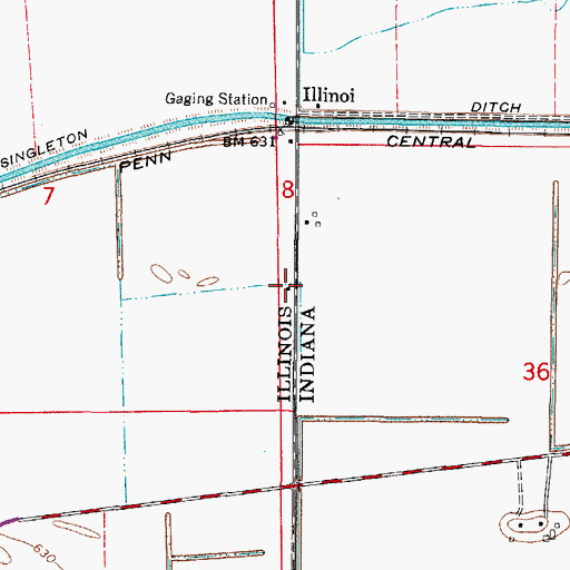Topographic Map of Illinoi School (historical), IL