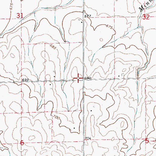 Topographic Map of Imhauser School (historical), IL