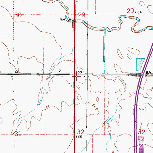 Topographic Map of Lawrence School (historical), IL
