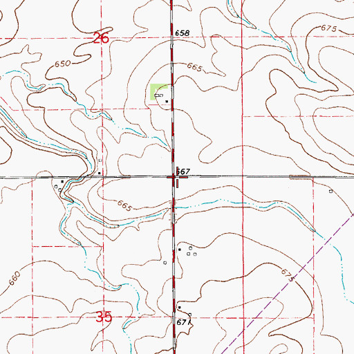 Topographic Map of Mann School (historical), IL