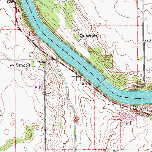 Topographic Map of Mapes School (historical), IL